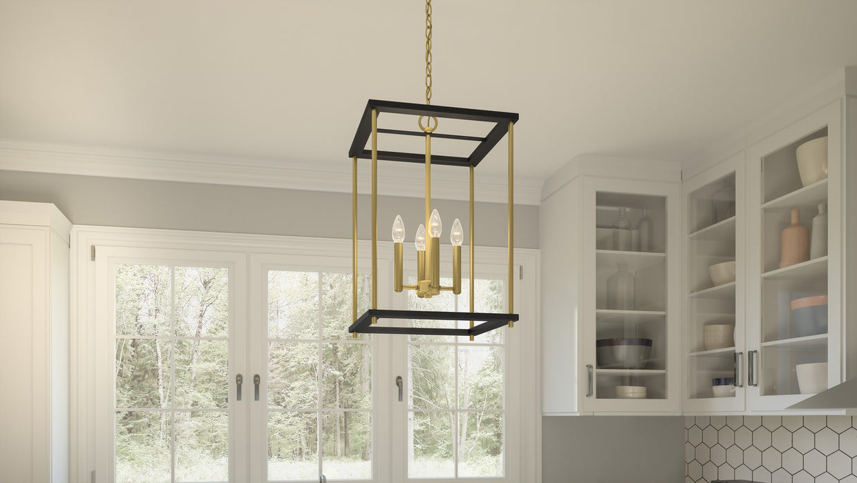 Myhouse Lighting Quoizel - KNW2814MBK - Four Light Pendant - Kynwyd - Matte Black