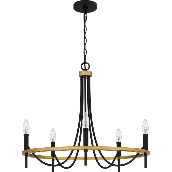 Myhouse Lighting Quoizel - LGR5026MBK - Five Light Chandelier - Legare - Matte Black