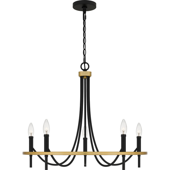 Myhouse Lighting Quoizel - LGR5026MBK - Five Light Chandelier - Legare - Matte Black