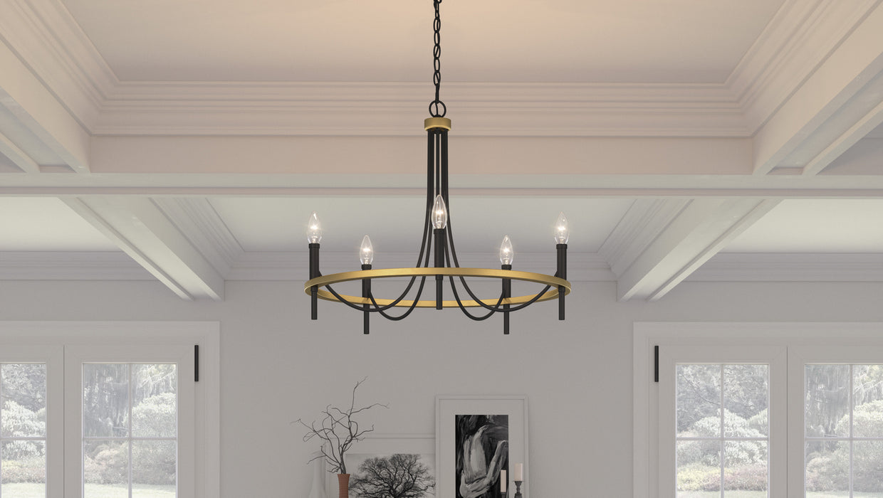 Myhouse Lighting Quoizel - LGR5026MBK - Five Light Chandelier - Legare - Matte Black