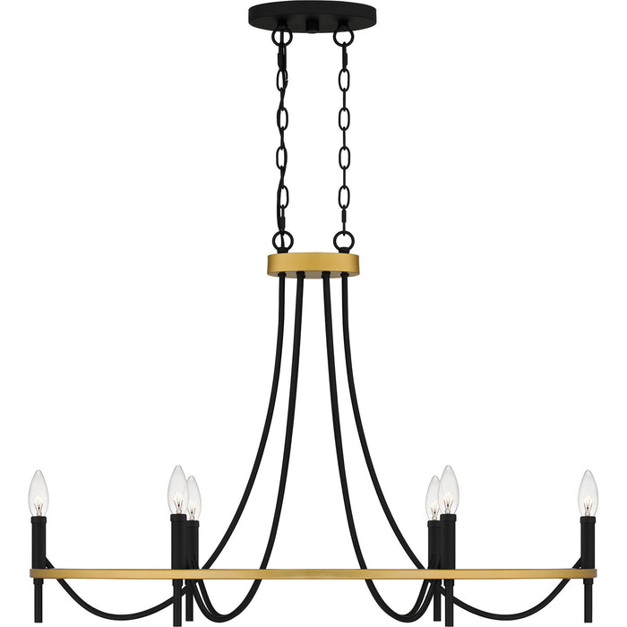 Myhouse Lighting Quoizel - LGR636MBK - Six Light Island Chandelier - Legare - Matte Black