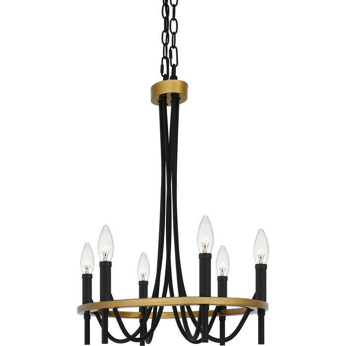 Myhouse Lighting Quoizel - LGR636MBK - Six Light Island Chandelier - Legare - Matte Black