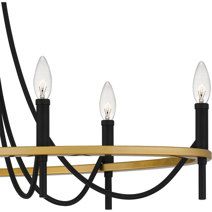 Myhouse Lighting Quoizel - LGR636MBK - Six Light Island Chandelier - Legare - Matte Black