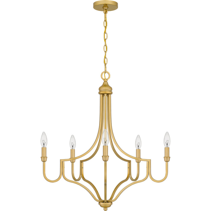 Myhouse Lighting Quoizel - MAB5026LG - Five Light Chandelier - Mabel - Light Gold