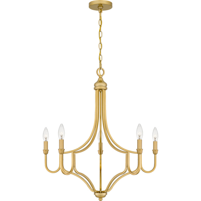 Myhouse Lighting Quoizel - MAB5026LG - Five Light Chandelier - Mabel - Light Gold