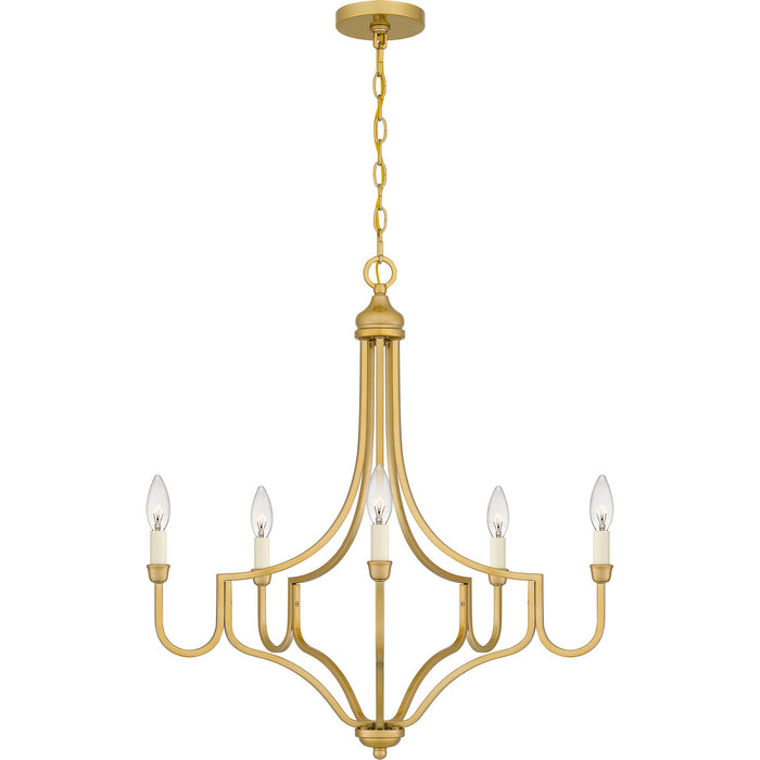 Myhouse Lighting Quoizel - MAB5026LG - Five Light Chandelier - Mabel - Light Gold