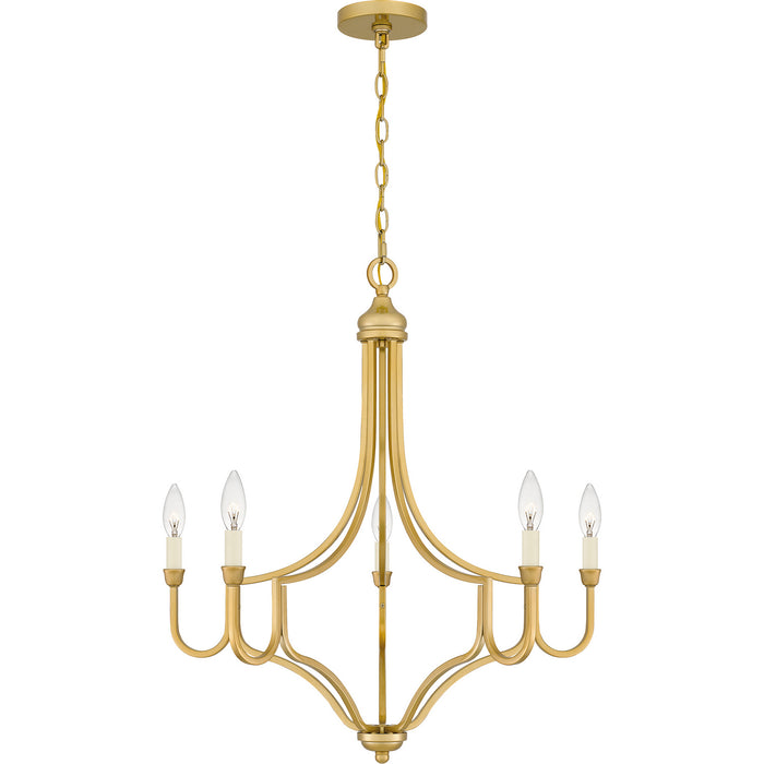 Myhouse Lighting Quoizel - MAB5026LG - Five Light Chandelier - Mabel - Light Gold