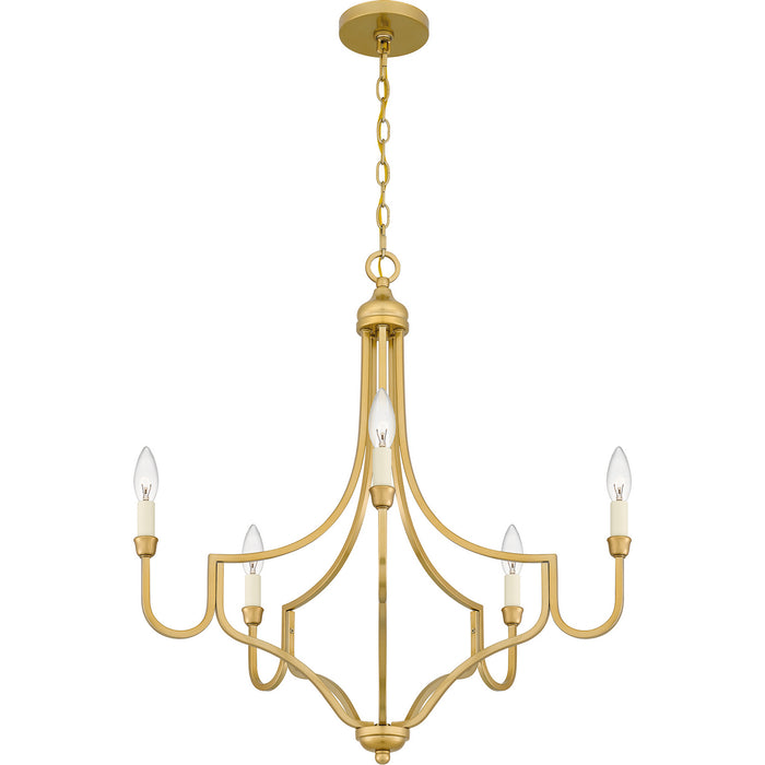 Myhouse Lighting Quoizel - MAB5026LG - Five Light Chandelier - Mabel - Light Gold