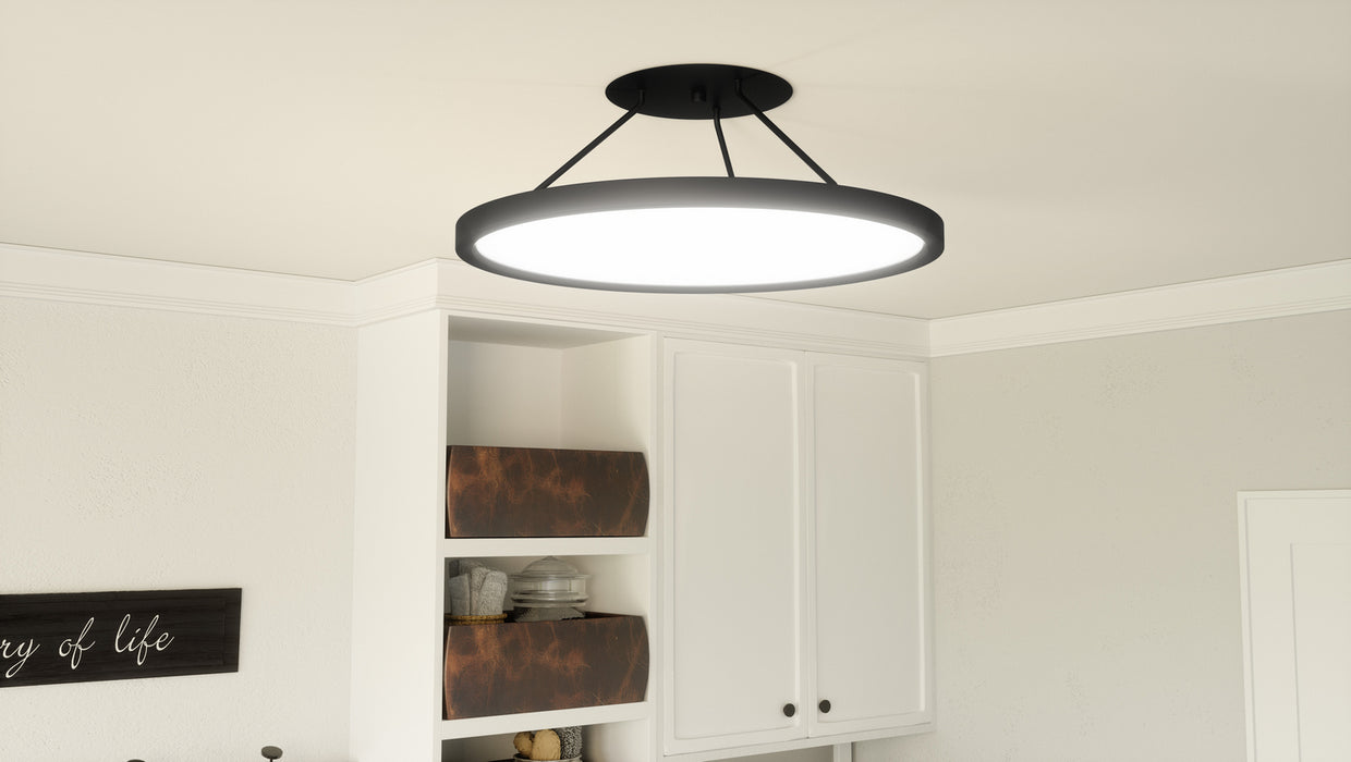 Myhouse Lighting Quoizel - OST1820EK - LED Semi Flush Mount - Outskirts - Earth Black