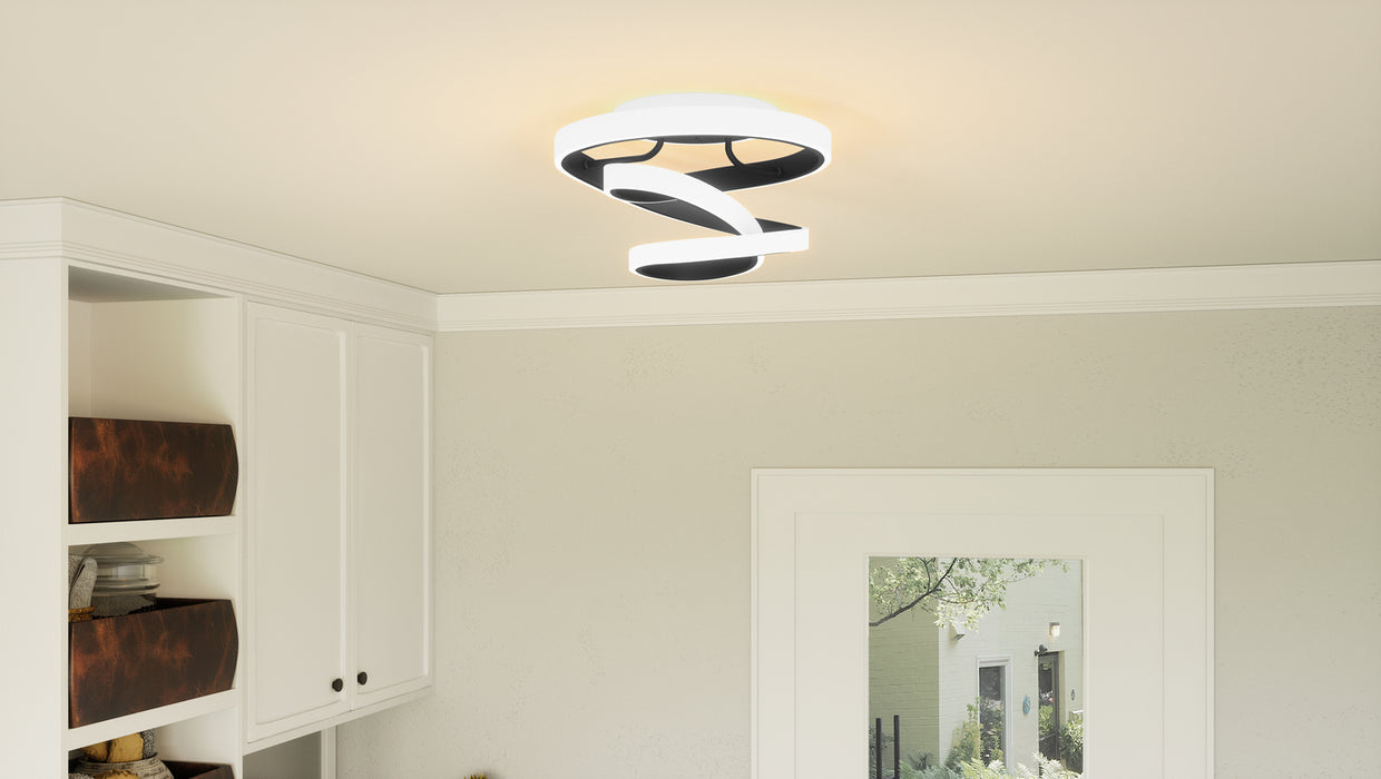 Myhouse Lighting Quoizel - PCAVI1713MBK - LED Semi Flush Mount - Aviva - Matte Black