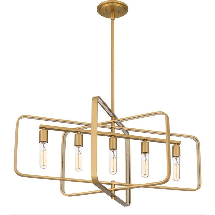 Myhouse Lighting Quoizel - PCDPR534BWS - Five Light Island Chandelier - Dupree - Brushed Weathered Brass