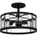 Myhouse Lighting Quoizel - PCLCA1715MBK - Three Light Semi Flush Mount - Lucia - Matte Black