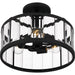 Myhouse Lighting Quoizel - PCLCA1715MBK - Three Light Semi Flush Mount - Lucia - Matte Black