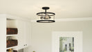 Myhouse Lighting Quoizel - PCLCA1715MBK - Three Light Semi Flush Mount - Lucia - Matte Black