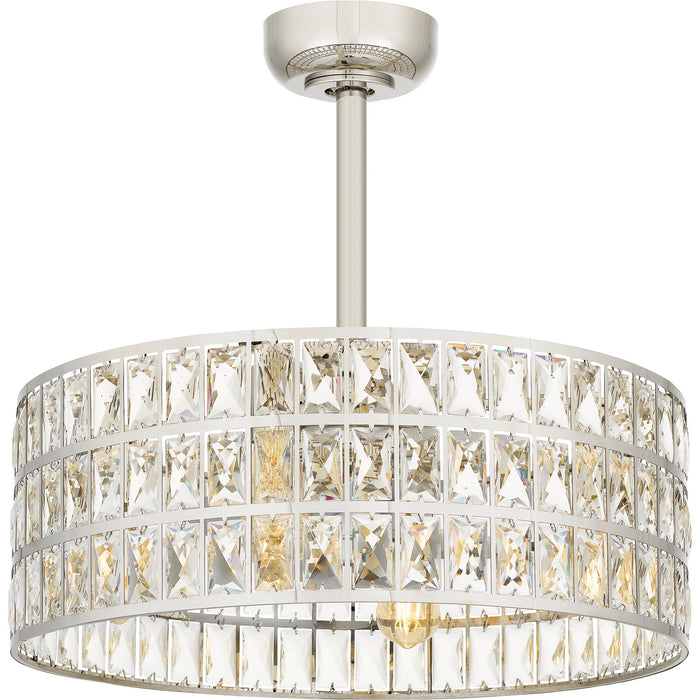 Myhouse Lighting Quoizel - QFA4046PK - Four Light Fandelier - Quoizel Fandelier - Polished Nickel