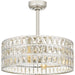 Myhouse Lighting Quoizel - QFA4046PK - Four Light Fandelier - Quoizel Fandelier - Polished Nickel