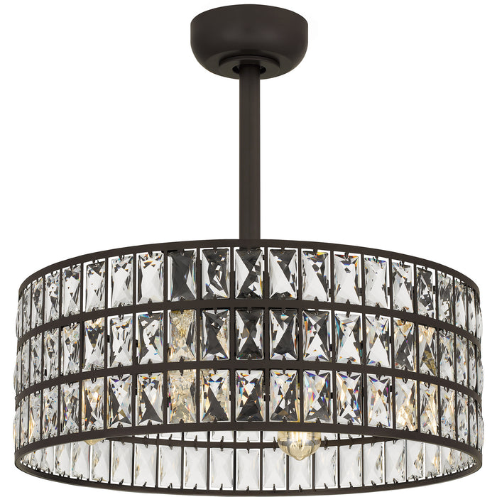 Myhouse Lighting Quoizel - QFA4046WT - Four Light Fandelier - Quoizel Fandelier - Western Bronze