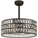 Myhouse Lighting Quoizel - QFA4046WT - Four Light Fandelier - Quoizel Fandelier - Western Bronze