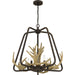 Myhouse Lighting Quoizel - QOP5616RK - Five Light Pendant - Quoizel Oversized Pendant - Rustic Black