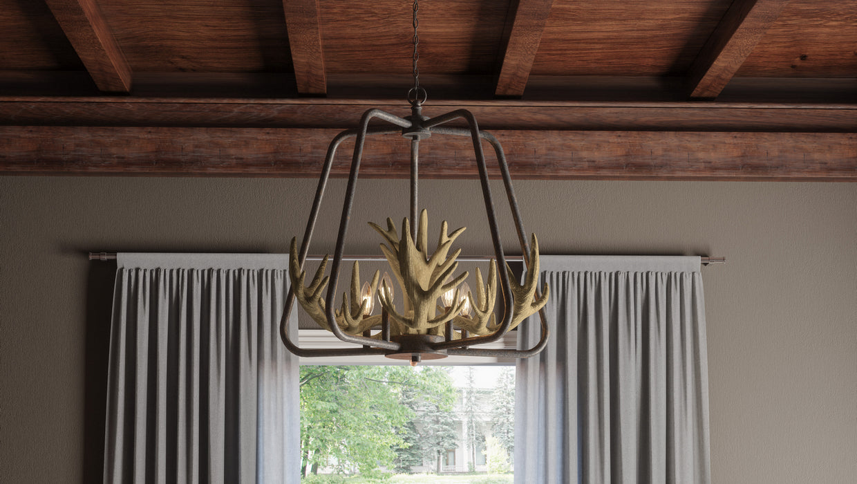 Myhouse Lighting Quoizel - QOP5616RK - Five Light Pendant - Quoizel Oversized Pendant - Rustic Black