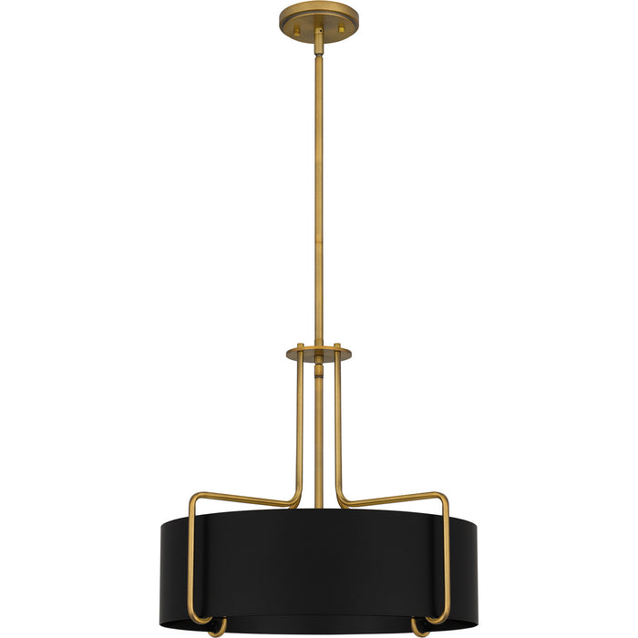 Myhouse Lighting Quoizel - QP5596AB - Four Light Pendant - Quoizel Pendant - Aged Brass