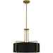 Myhouse Lighting Quoizel - QP5596AB - Four Light Pendant - Quoizel Pendant - Aged Brass