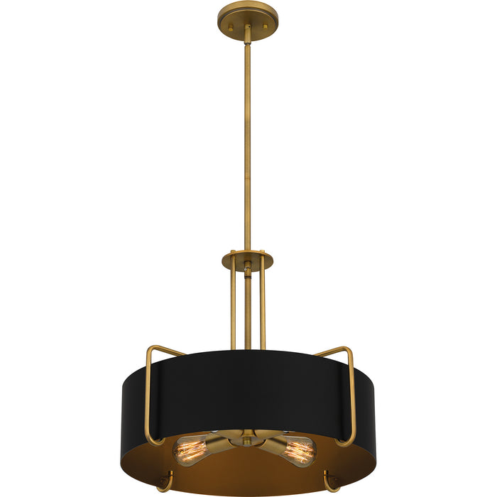 Myhouse Lighting Quoizel - QP5596AB - Four Light Pendant - Quoizel Pendant - Aged Brass