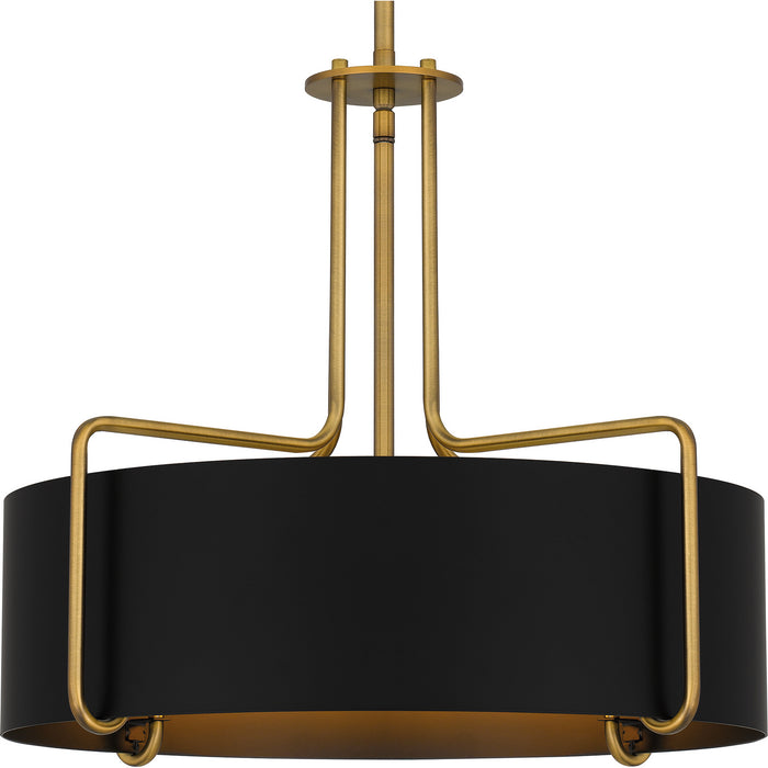 Myhouse Lighting Quoizel - QP5596AB - Four Light Pendant - Quoizel Pendant - Aged Brass