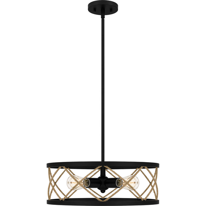 Myhouse Lighting Quoizel - QP5632MBK - Four Light Pendant - Quoizel Pendant - Matte Black