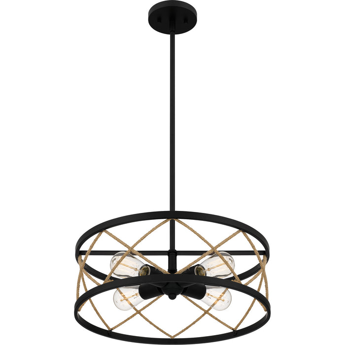 Myhouse Lighting Quoizel - QP5632MBK - Four Light Pendant - Quoizel Pendant - Matte Black