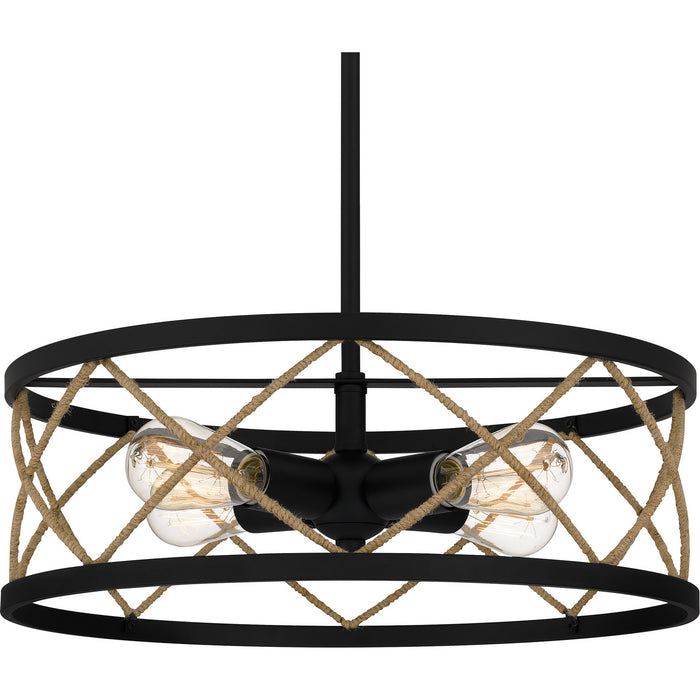 Myhouse Lighting Quoizel - QP5632MBK - Four Light Pendant - Quoizel Pendant - Matte Black