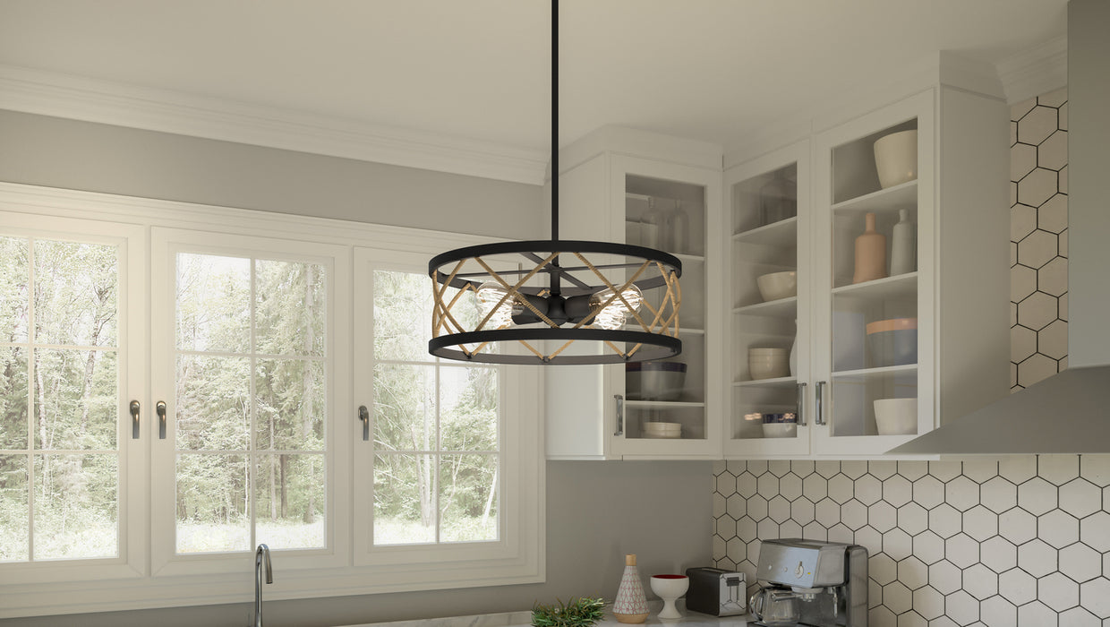 Myhouse Lighting Quoizel - QP5632MBK - Four Light Pendant - Quoizel Pendant - Matte Black