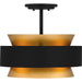 Myhouse Lighting Quoizel - QSF5570EK - Three Light Semi Flush Mount - Quoizel Semi-Flush Mount - Earth Black