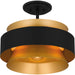 Myhouse Lighting Quoizel - QSF5570EK - Three Light Semi Flush Mount - Quoizel Semi-Flush Mount - Earth Black