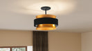 Myhouse Lighting Quoizel - QSF5570EK - Three Light Semi Flush Mount - Quoizel Semi-Flush Mount - Earth Black