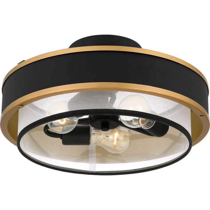 Myhouse Lighting Quoizel - QSF5572EK - Three Light Semi Flush Mount - Quoizel Semi-Flush Mount - Earth Black