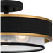 Myhouse Lighting Quoizel - QSF5572EK - Three Light Semi Flush Mount - Quoizel Semi-Flush Mount - Earth Black