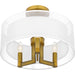 Myhouse Lighting Quoizel - QSF5576AB - Three Light Semi Flush Mount - Quoizel Semi-Flush Mount - Aged Brass