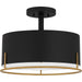 Myhouse Lighting Quoizel - QSF5580MBK - Three Light Semi Flush Mount - Quoizel Semi-Flush Mount - Matte Black