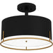 Myhouse Lighting Quoizel - QSF5580MBK - Three Light Semi Flush Mount - Quoizel Semi-Flush Mount - Matte Black