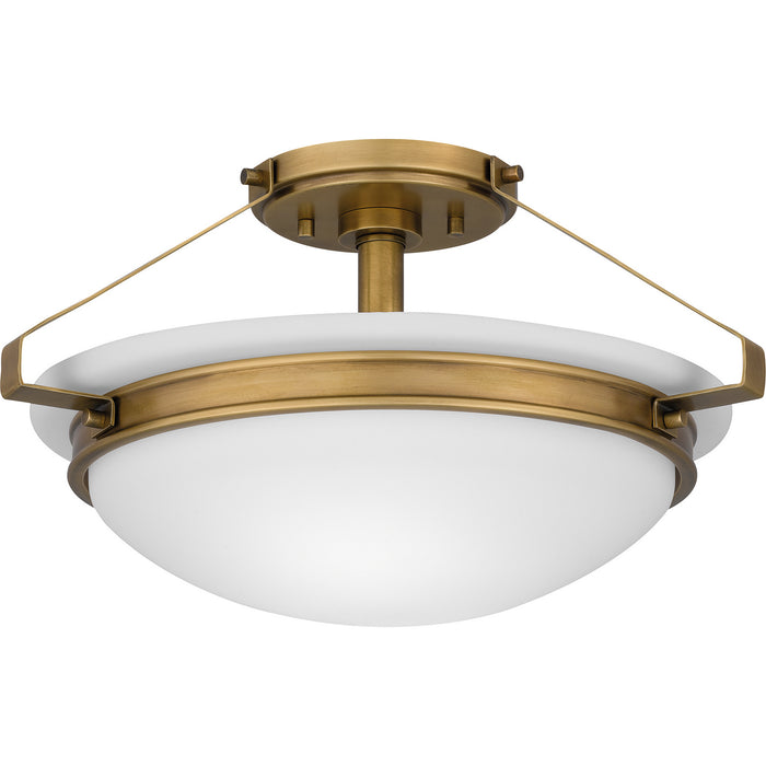 Myhouse Lighting Quoizel - QSF5581WS - Two Light Semi Flush Mount - Quoizel Semi-Flush Mount - Weathered Brass