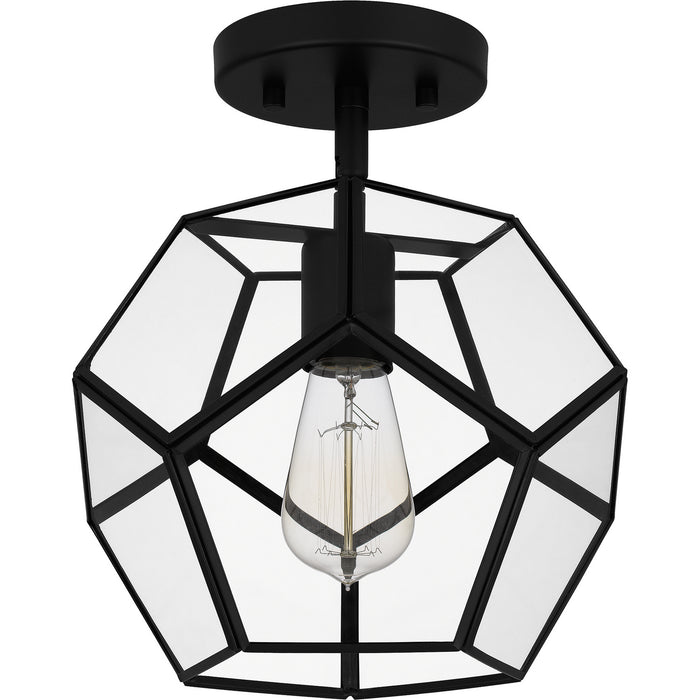 Myhouse Lighting Quoizel - QSF5593MBK - One Light Semi Flush Mount - Quoizel Semi-Flush Mount - Matte Black