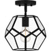 Myhouse Lighting Quoizel - QSF5593MBK - One Light Semi Flush Mount - Quoizel Semi-Flush Mount - Matte Black