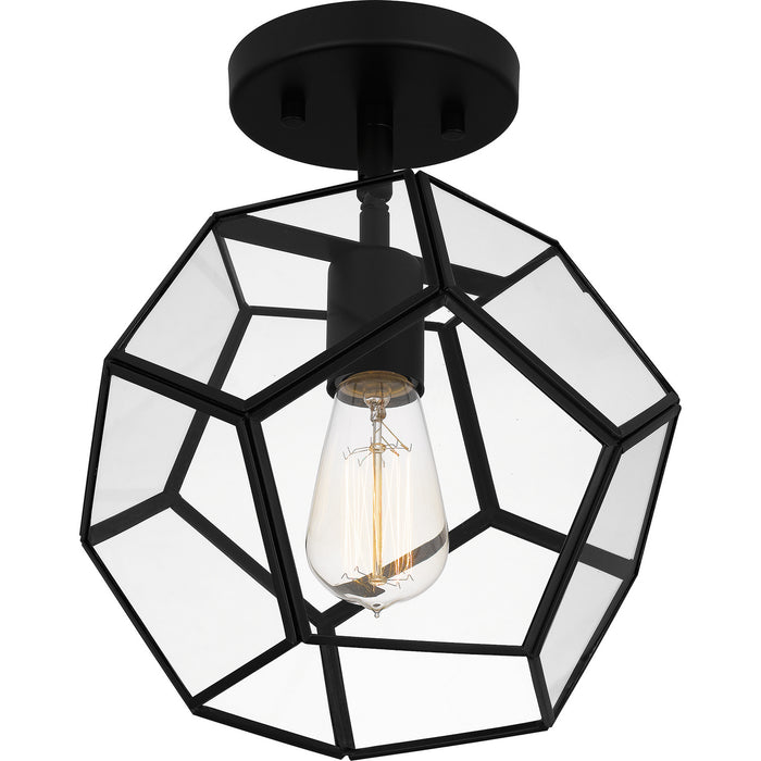 Myhouse Lighting Quoizel - QSF5593MBK - One Light Semi Flush Mount - Quoizel Semi-Flush Mount - Matte Black