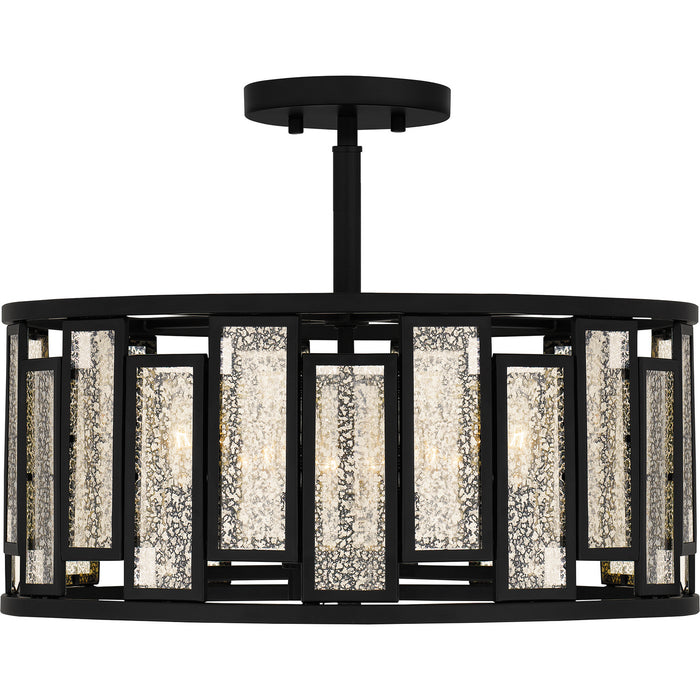 Myhouse Lighting Quoizel - QSF5600MBK - Four Light Semi-Flush Mount - Quoizel Semi-Flush Mount - Matte Black