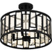 Myhouse Lighting Quoizel - QSF5600MBK - Four Light Semi-Flush Mount - Quoizel Semi-Flush Mount - Matte Black