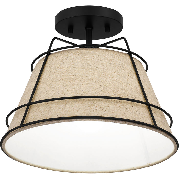 Myhouse Lighting Quoizel - QSF5629MBK - One Light Semi Flush Mount - Quoizel Semi-Flush Mount - Matte Black