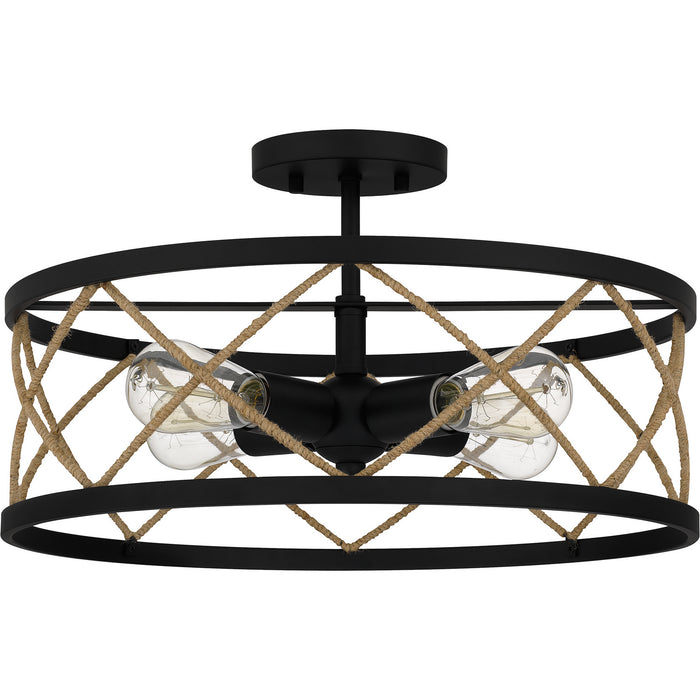 Myhouse Lighting Quoizel - QSF5632MBK - Four Light Semi-Flush Mount - Quoizel Semi-Flush Mount - Matte Black