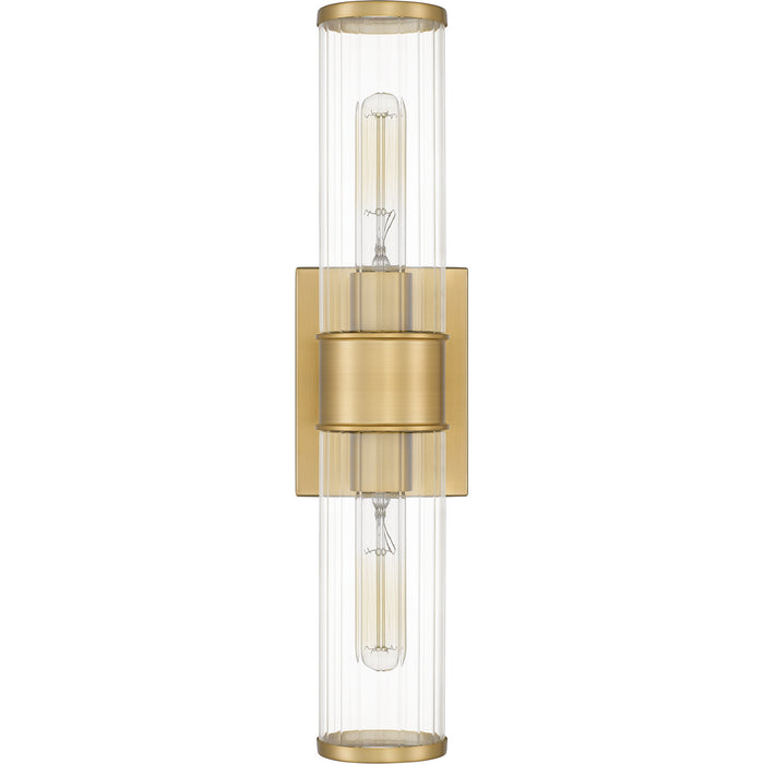 Myhouse Lighting Quoizel - QW16128AB - Two Light Wall Sconce - Quoizel Wood - Aged Brass