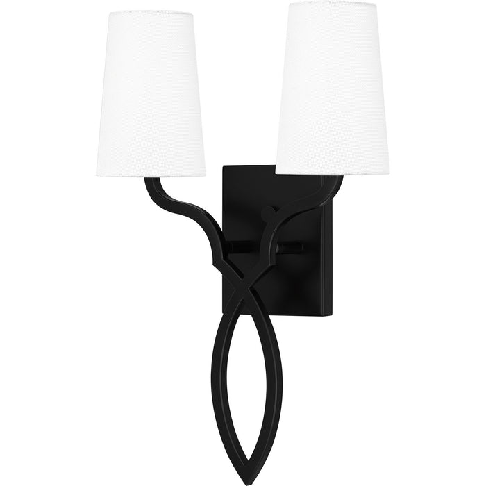 Myhouse Lighting Quoizel - QW16130MBK - Two Light Wall Sconce - Quoizel Wood - Matte Black